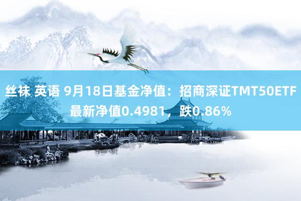 丝袜 英语 9月18日基金净值：招商深证TMT50ETF最新净值0.4981，跌0.86%