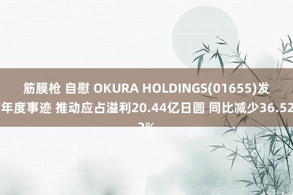 筋膜枪 自慰 OKURA HOLDINGS(01655)发布年度事迹 推动应占溢利20.44亿日圆 同比减少36.52%