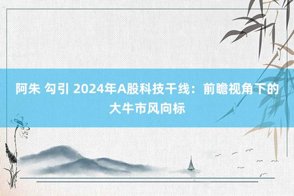 阿朱 勾引 2024年A股科技干线：前瞻视角下的大牛市风向标