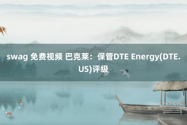 swag 免费视频 巴克莱：保管DTE Energy(DTE.US)评级