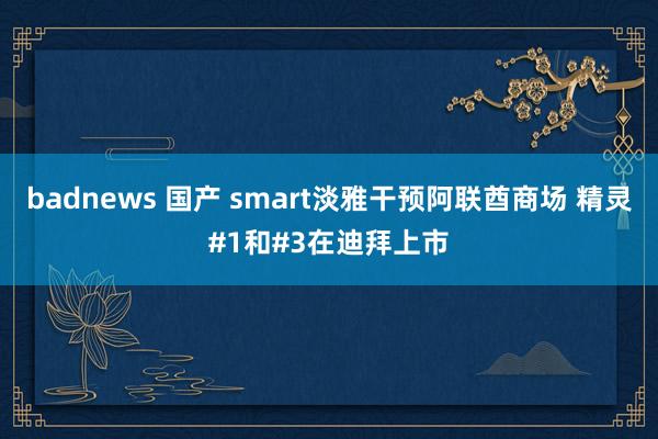 badnews 国产 smart淡雅干预阿联酋商场 精灵#1和#3在迪拜上市