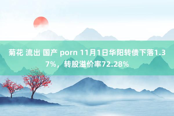 菊花 流出 国产 porn 11月1日华阳转债下落1.37%，转股溢价率72.28%