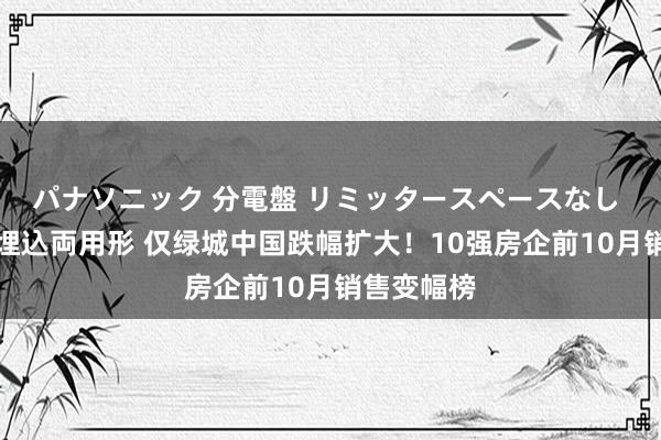 パナソニック 分電盤 リミッタースペースなし 露出・半埋込両用形 仅绿城中国跌幅扩大！10强房企前10月销售变幅榜