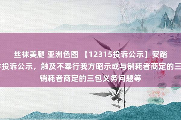 丝袜美腿 亚洲色图 【12315投诉公示】安踏体育新增15件投诉公示，触及不奉行我方昭示或与销耗者商定的三包义务问题等