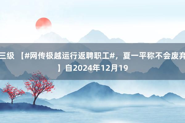 三级 【#网传极越运行返聘职工#，夏一平称不会废弃】自2024年12月19